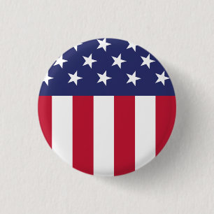Bóton Redondo 2.54cm Bandeira dos Estados Unidos da América