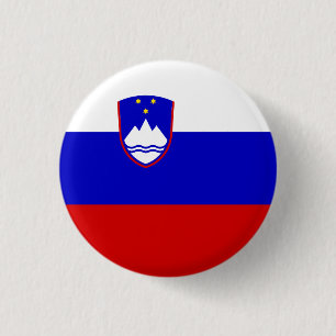 Bóton Redondo 2.54cm Bandeira eslovena, Bandeira da Eslovênia