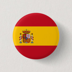 Bóton Redondo 2.54cm Bandeira espanhola, Bandeira da Espanha