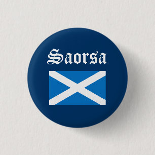 Bóton Redondo 2.54cm Bandeira gaélica escocesa Pinback da liberdade de