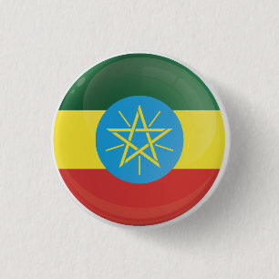 Bóton Redondo 2.54cm Bandeira Ícone Redondo da Etiópia