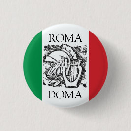 Bóton Redondo 2.54cm bandeira italiana ROMA, DOMA