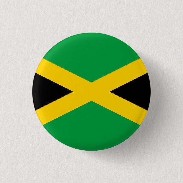 Bóton Redondo 2.54cm Bandeira Jamaica (jamaicana) (Frente)
