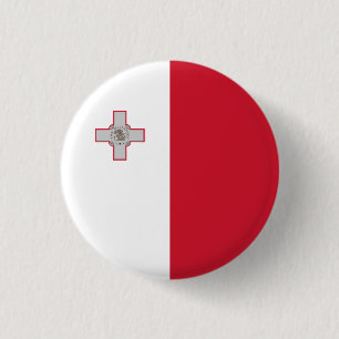 Bóton Redondo 2.54cm Bandeira maltesa, Bandeira de Malta