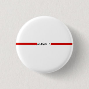 Bóton Redondo 2.54cm Bandeira minimalista albanesa