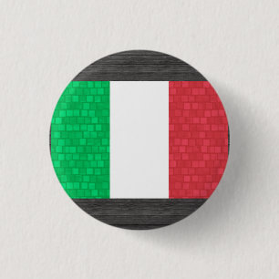 Bóton Redondo 2.54cm Bandeira moderna do italiano do teste padrão
