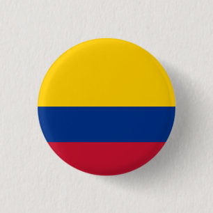 Bóton Redondo 2.54cm Bandeira nacional da Colômbia