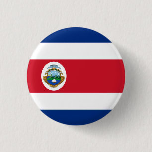 Bóton Redondo 2.54cm Bandeira nacional da Costa Rica