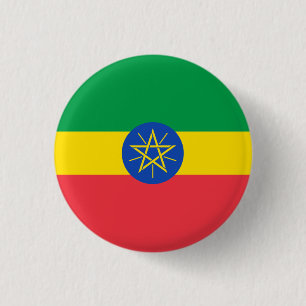 Bóton Redondo 2.54cm Bandeira Nacional da Etiópia