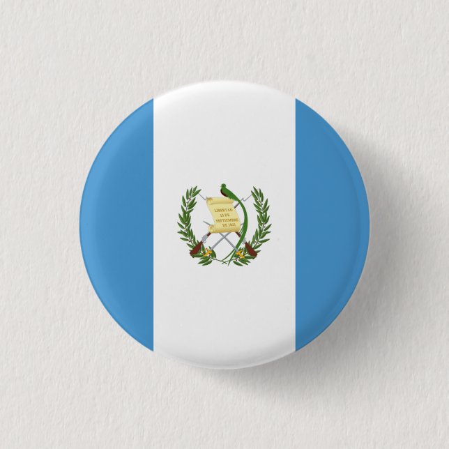 Bóton Redondo 2.54cm Bandeira nacional da Guatemala (Frente)