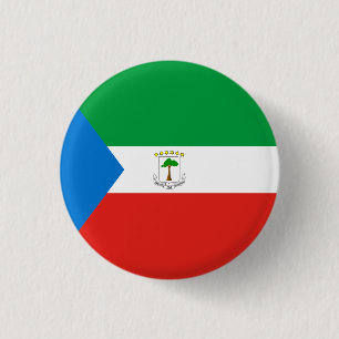 Bóton Redondo 2.54cm Bandeira Nacional da Guiné Equatorial