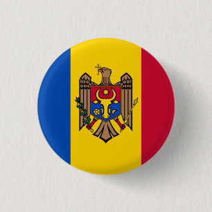 Bóton Redondo 2.54cm Bandeira Nacional da Moldávia