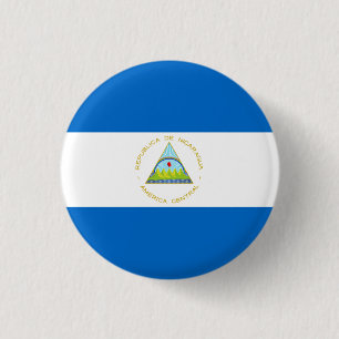 Bóton Redondo 2.54cm Bandeira nacional da Nicarágua