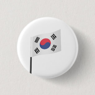 Bóton Redondo 2.54cm Bandeira nacional da República da Coreia