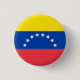Bóton Redondo 2.54cm Bandeira nacional da Venezuela