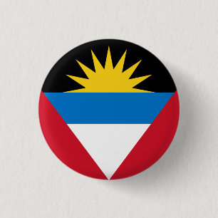 Bóton Redondo 2.54cm Bandeira nacional de Antígua e Barbuda
