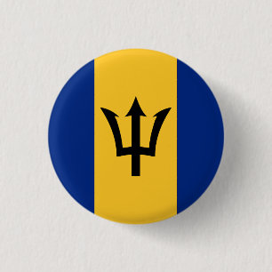 Bóton Redondo 2.54cm Bandeira nacional de Barbados