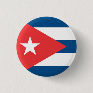 Bóton Redondo 2.54cm Bandeira nacional de Cuba