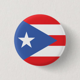 Bóton Redondo 2.54cm Bandeira nacional de Porto Rico