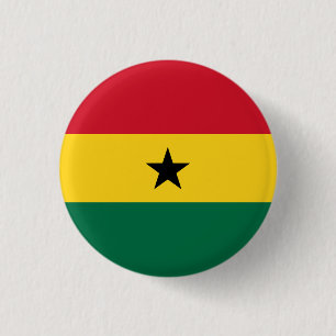 Bóton Redondo 2.54cm Bandeira Nacional do Gana