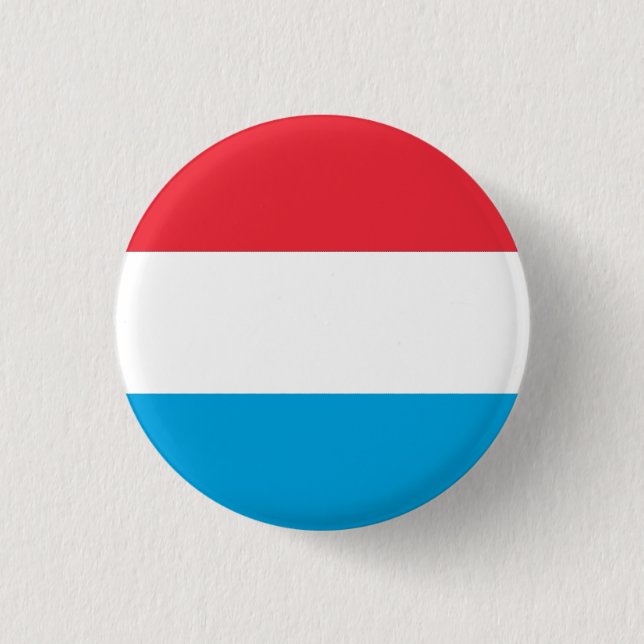 Bóton Redondo 2.54cm Bandeira Nacional do Luxemburgo (Frente)