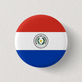 Bóton Redondo 2.54cm Bandeira nacional do Paraguai