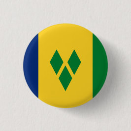 Bóton Redondo 2.54cm Bandeira nacional do Santo Vicente e Granadinas