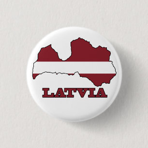 Bóton Redondo 2.54cm Bandeira no mapa de Latvia
