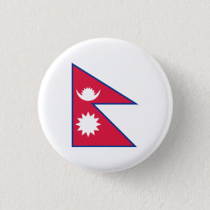 Bóton Redondo 2.54cm Bandeira Patriótica do Nepal