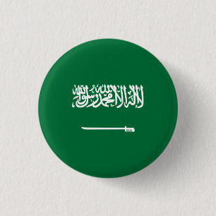 Bóton Redondo 2.54cm Bandeira saudita, Bandeira da Arábia Saudita