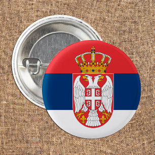 Bóton Redondo 2.54cm Bandeira sérvia e Sérvia moda patriota/esportes