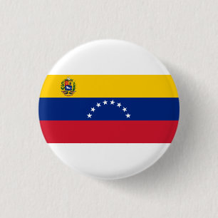 Bóton Redondo 2.54cm Bandeira venezuelana, bandeira da Venezuela