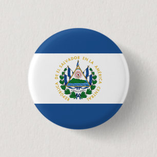 Bóton Redondo 2.54cm Bandera de El Salvador