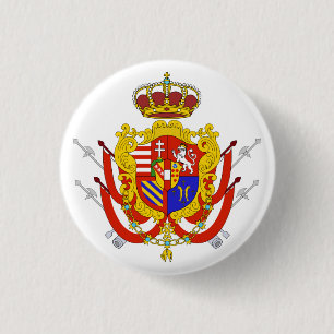 Bóton Redondo 2.54cm Banner vermelho branco Grão-Ducado da Toscana