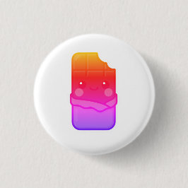 Bóton Redondo 2.54cm Bar de Chocolate Kawaii