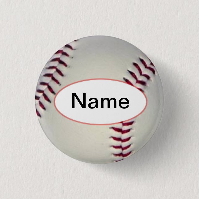 Bóton Redondo 2.54cm baseball with your name on it (Frente)