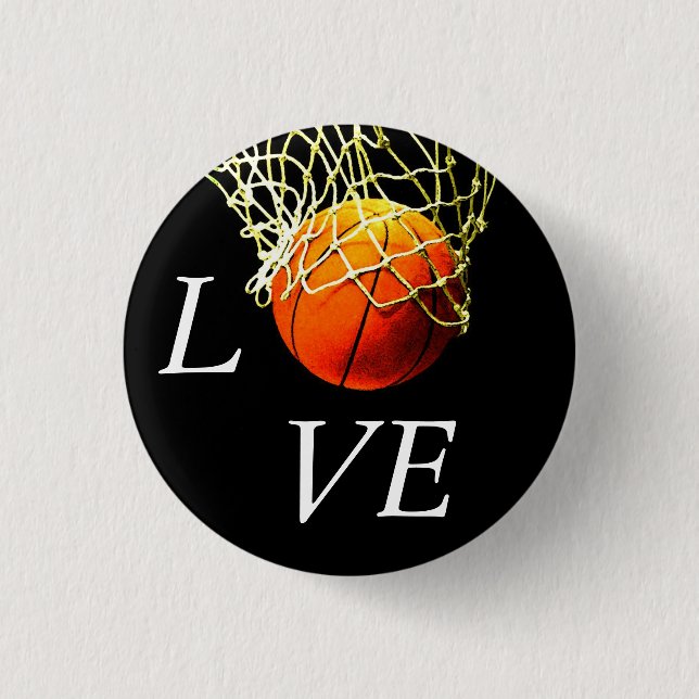 Bóton Redondo 2.54cm Basquete I Love (Frente)