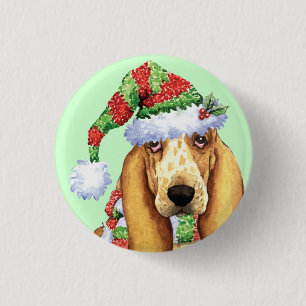 Bóton Redondo 2.54cm Basset Feliz Howliday