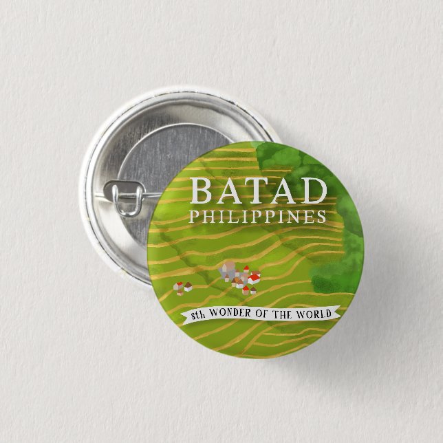 Bóton Redondo 2.54cm Batad Filipinas (Frente & Verso)