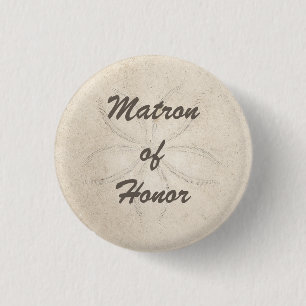 Bóton Redondo 2.54cm Beach Serenity Matron of Honor Button