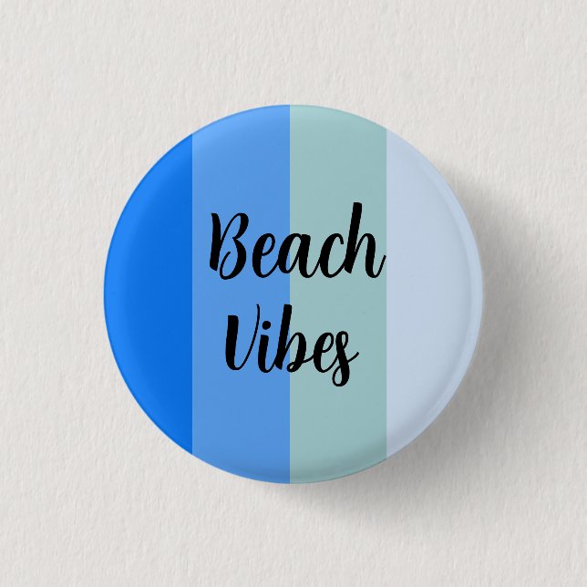 Bóton Redondo 2.54cm Beach Vibes, Blue Stripes (Frente)