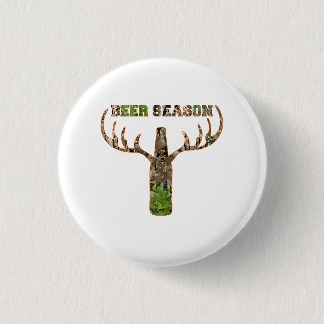 Bóton Redondo 2.54cm Beer Season Hunter Gift Para Hunter (Frente)