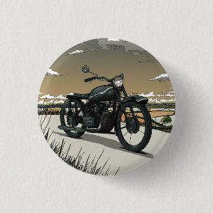 Bóton Redondo 2.54cm Bela Moto Antiga Vintage
