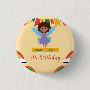 Bóton Redondo 2.54cm Belo anjo africano garotas afro-americanas Anivers