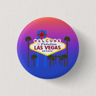 Bóton Redondo 2.54cm Bem-vindo ao Botão #3 do Sinal de Las Vegas