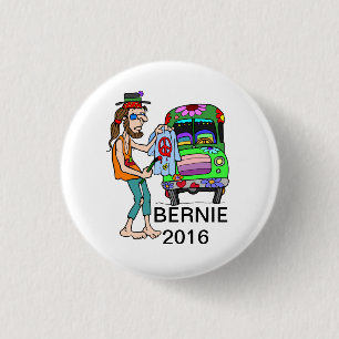 Bóton Redondo 2.54cm Bernie para o botão da campanha do Hippie da paz