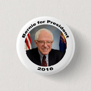 Bóton Redondo 2.54cm Bernie Sanders para o Presidente 2016