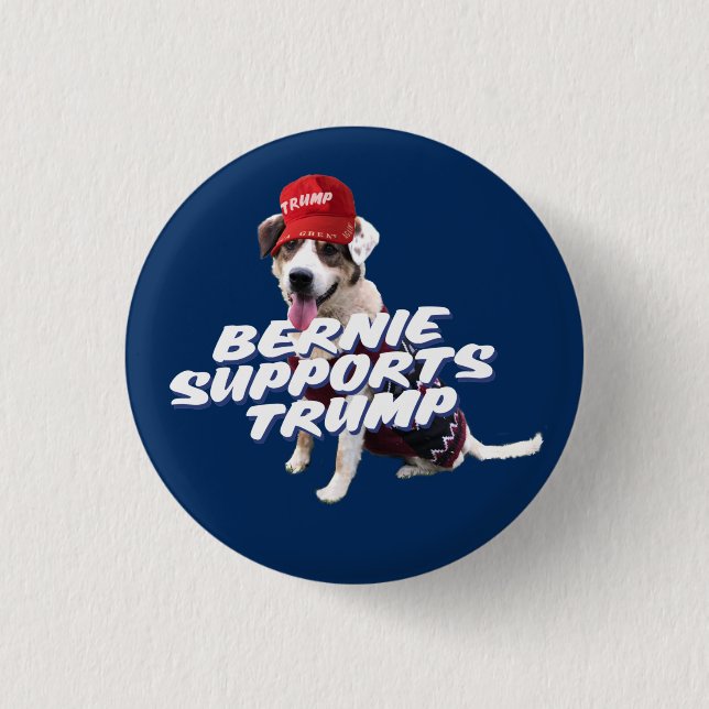 Bóton Redondo 2.54cm Bernie Trump engraçado botão 2020 (Frente)