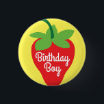 Bóton Redondo 2.54cm Berry Birthday Cute Strawberry Kid<br><div class="desc">Celebre seu primeiro aniversario Berry com este tema adorável e fofo de morango para sua festa! Um tema excelente colorido e mod para um Primavera de aniversário ou um garoto que ama morangos e bagas!</div>