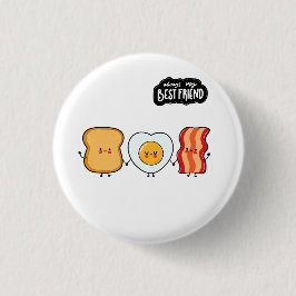 Bóton Redondo 2.54cm Best Friend Trio- Bacon Eggs & Toast
